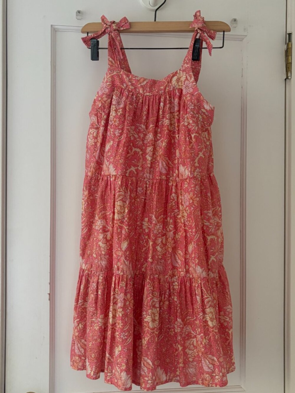 Crewcuts by J.Crew Girls' Floral Print Tiered Ruffle Sundress Girl's Size 12 - Picture 2 of 6
